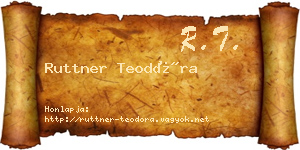 Ruttner Teodóra névjegykártya